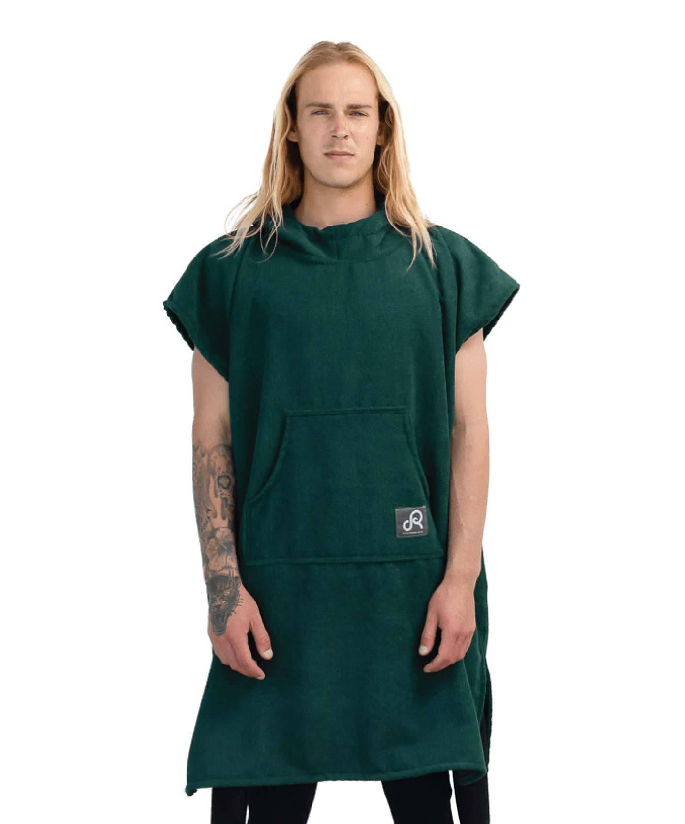 Bottle Green Surf Swim Changing Poncho - Adult