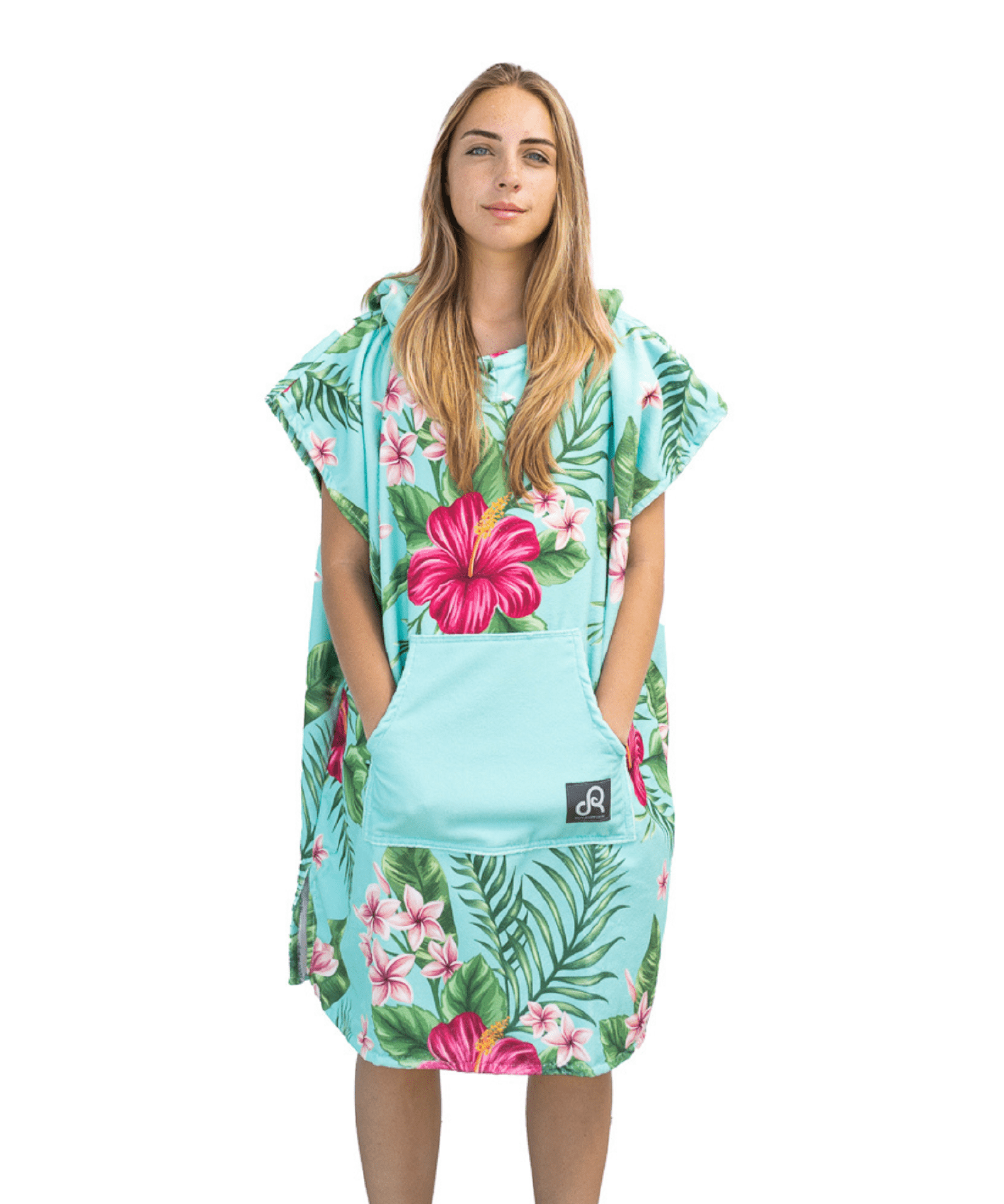 Hibiscus Surf Swim Changing Poncho - Adult