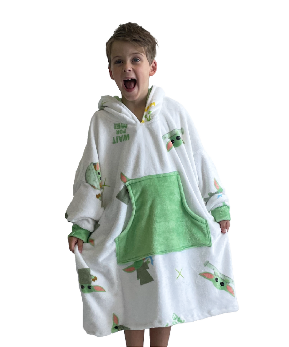 Baby Yoda Hoogy - Oversized Blanket Hoodie - Kids – Drirobe