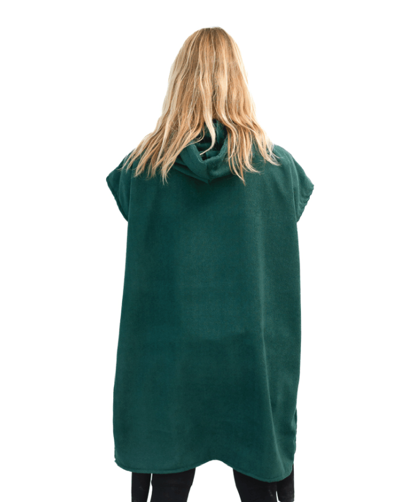 Bottle Green Surf Swim Changing Poncho - Adult