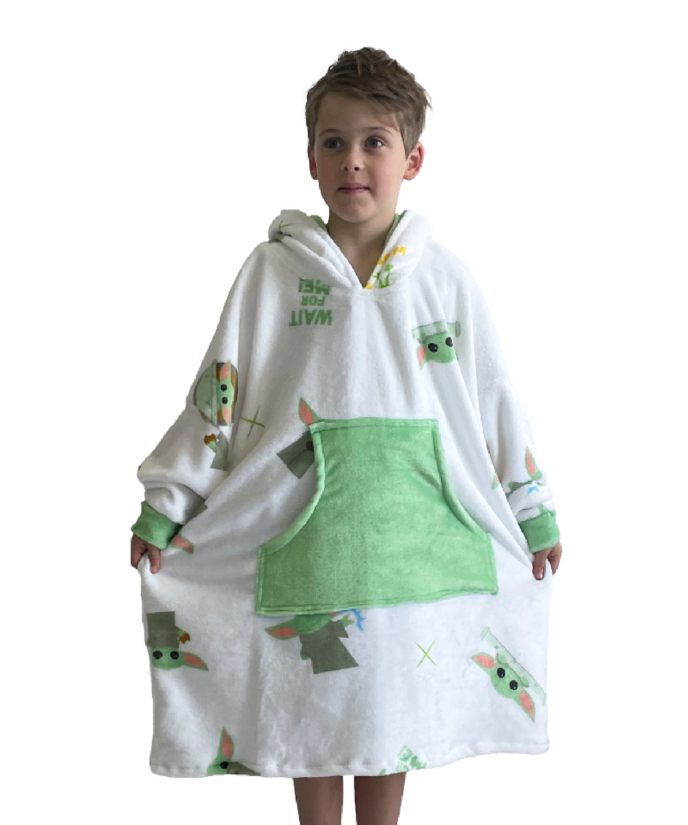 Baby Yoda Hoogy - Oversized Blanket Hoodie - Kids – Drirobe