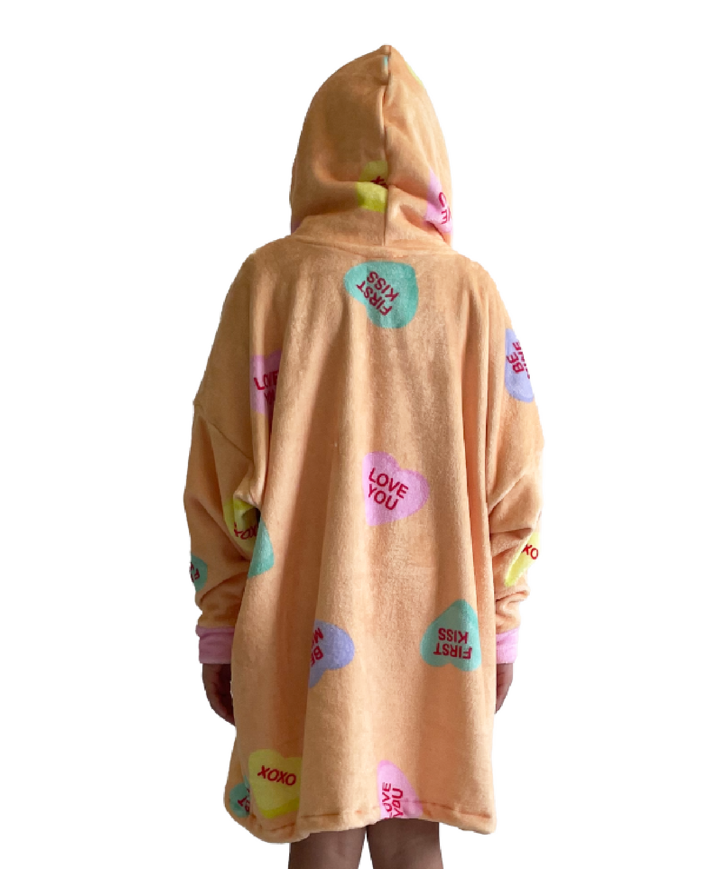 Conversation Hearts Hoogy - Oversized Blanket Hoodie - Kids