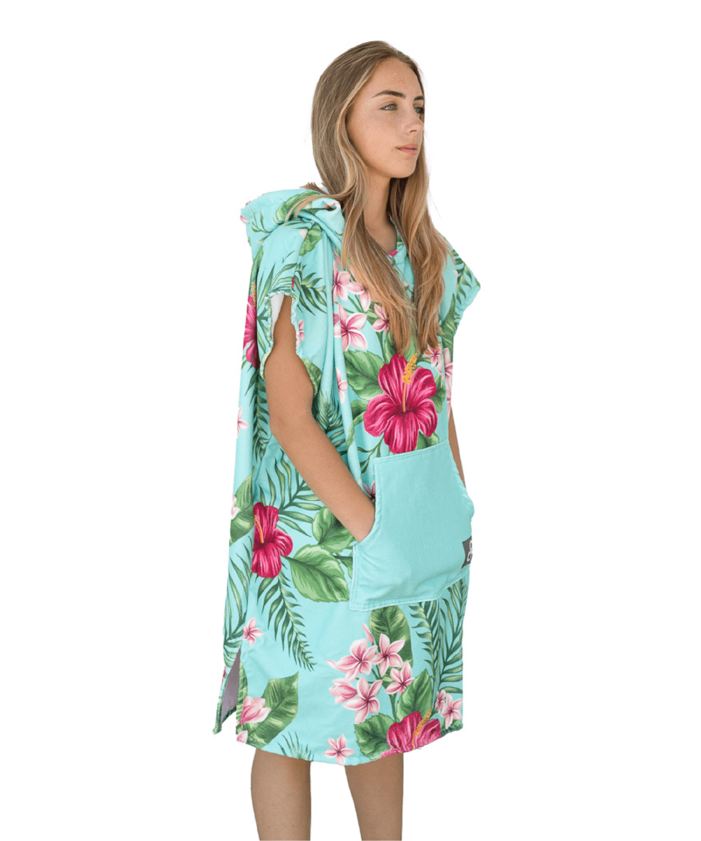 Hibiscus Surf Swim Changing Poncho - Adult