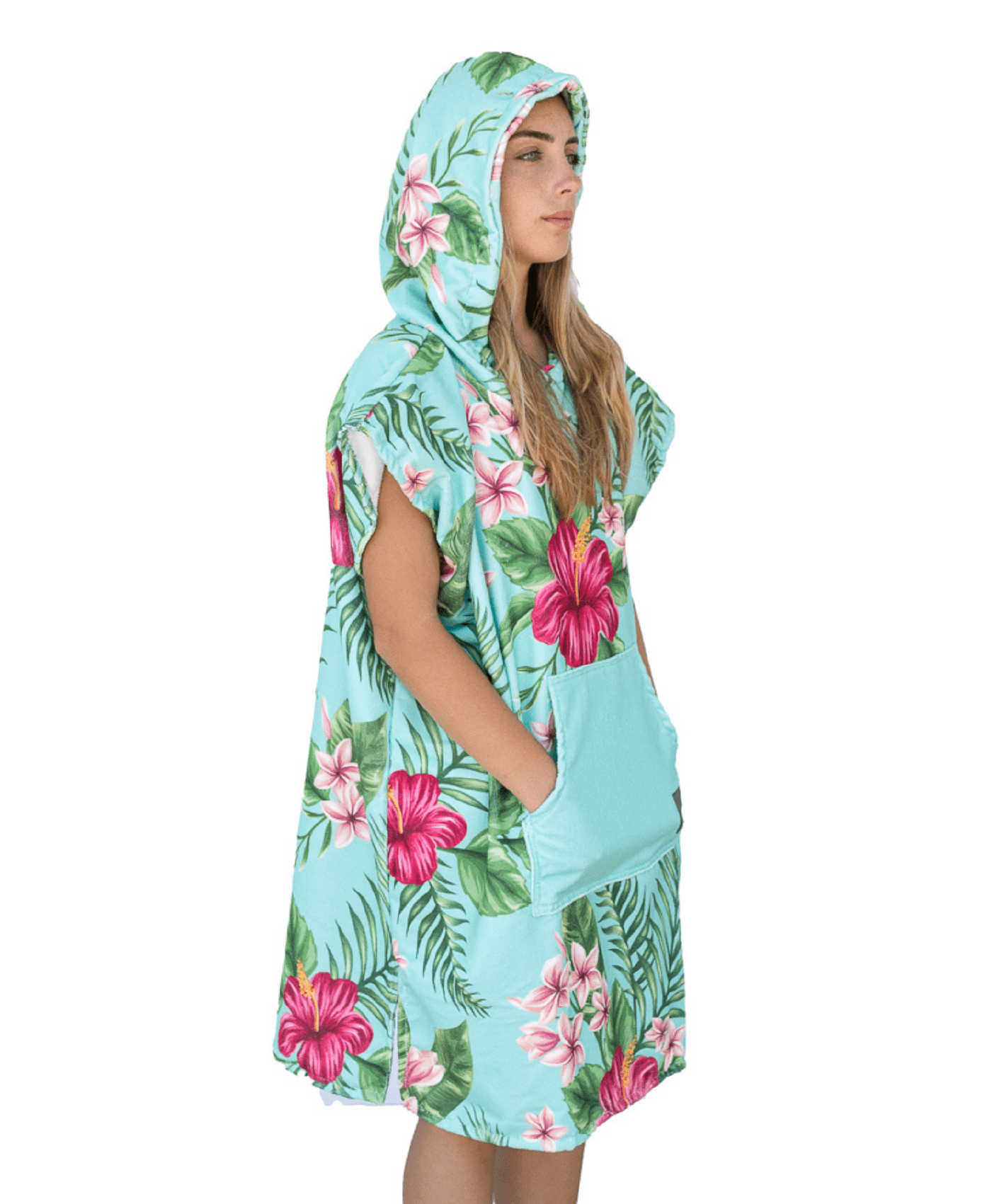 Hibiscus Surf Swim Changing Poncho - Adult