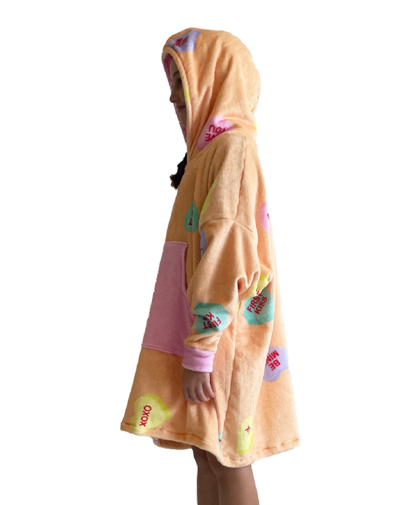 Conversation Hearts Hoogy - Oversized Blanket Hoodie - Kids