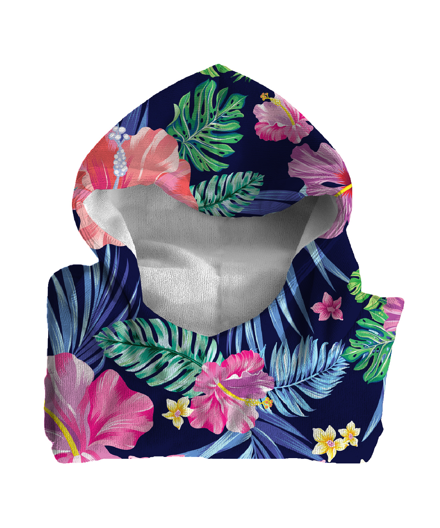 Neon Flower Surf Swim Changing Poncho - Adult