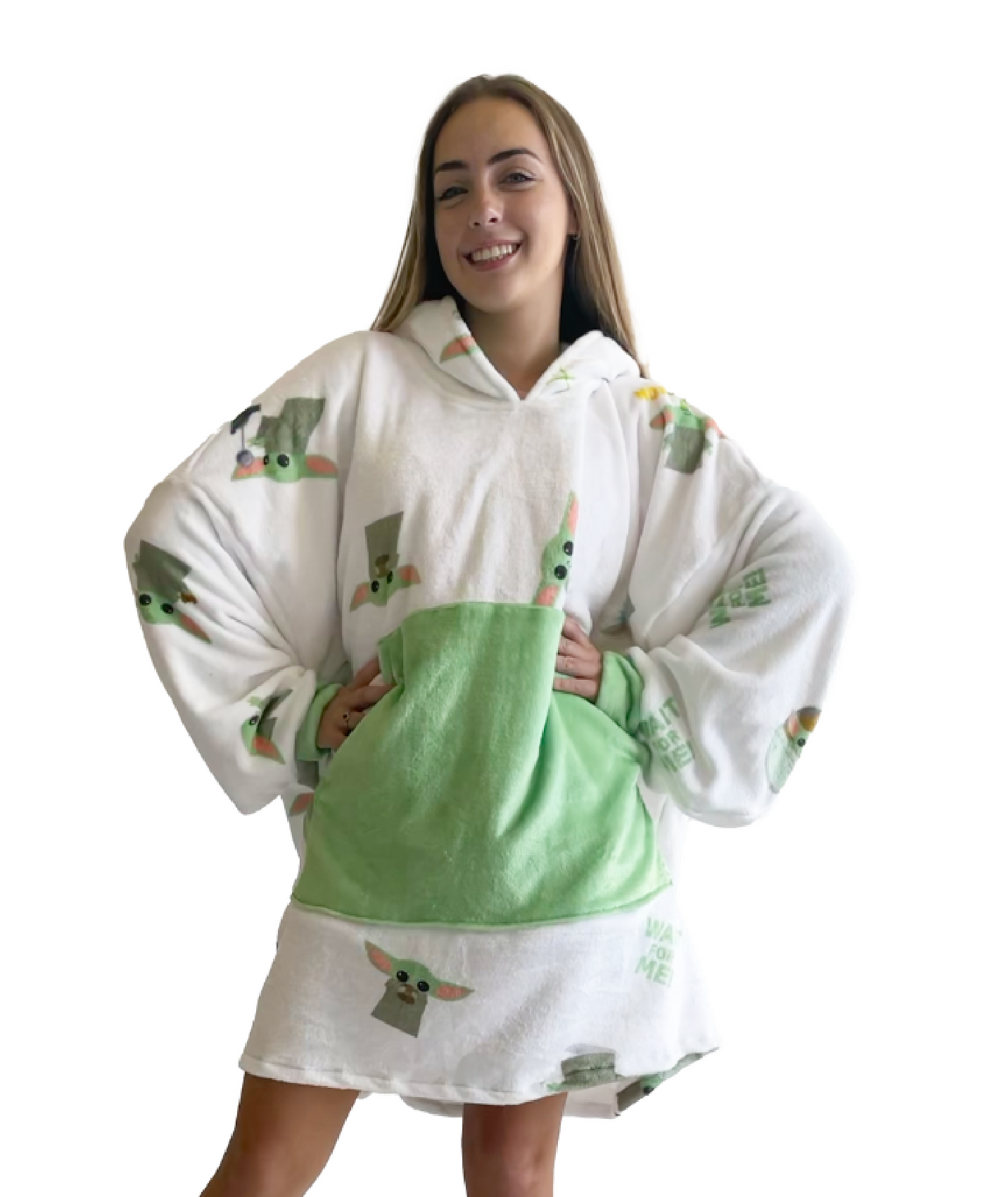 Baby Yoda Hoogy - Oversized Blanket hoodie - Adult