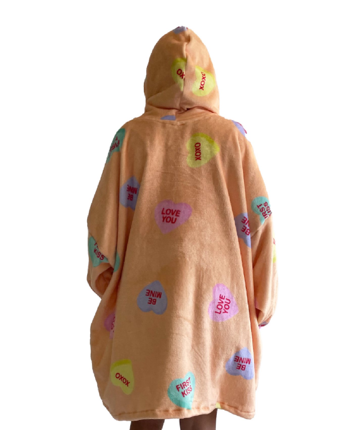 Conversation Hearts Hoogy - Oversized Blanket Hoodie - Adult