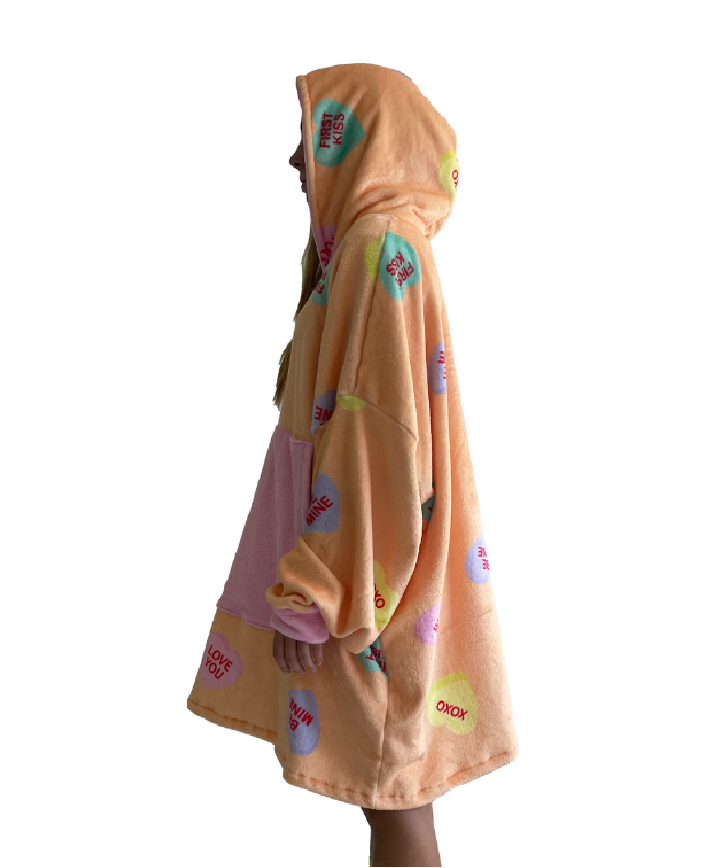 Conversation Hearts Hoogy - Oversized Blanket Hoodie - Adult