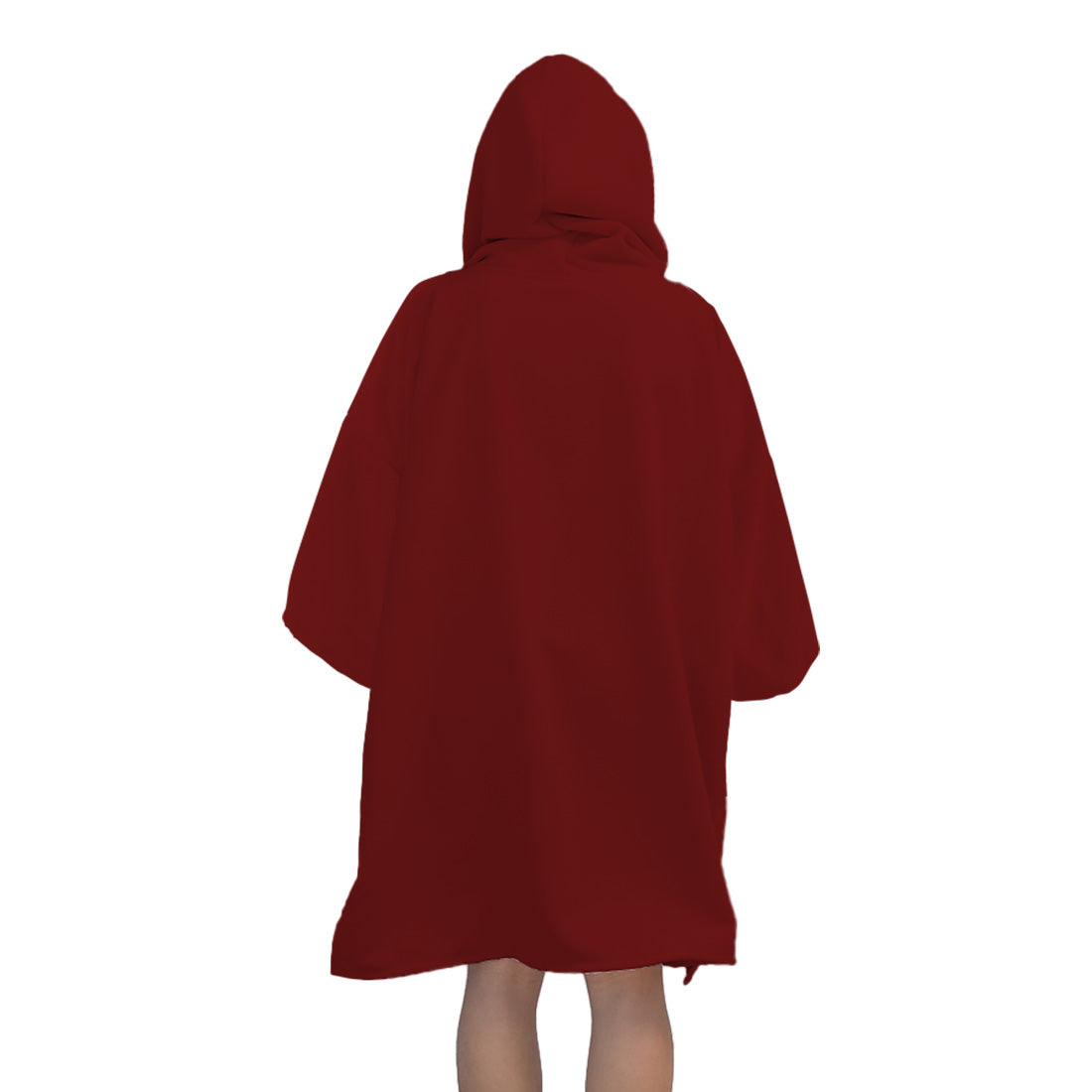 Maroon Surf Swim Changing Poncho with sleeves - Adult