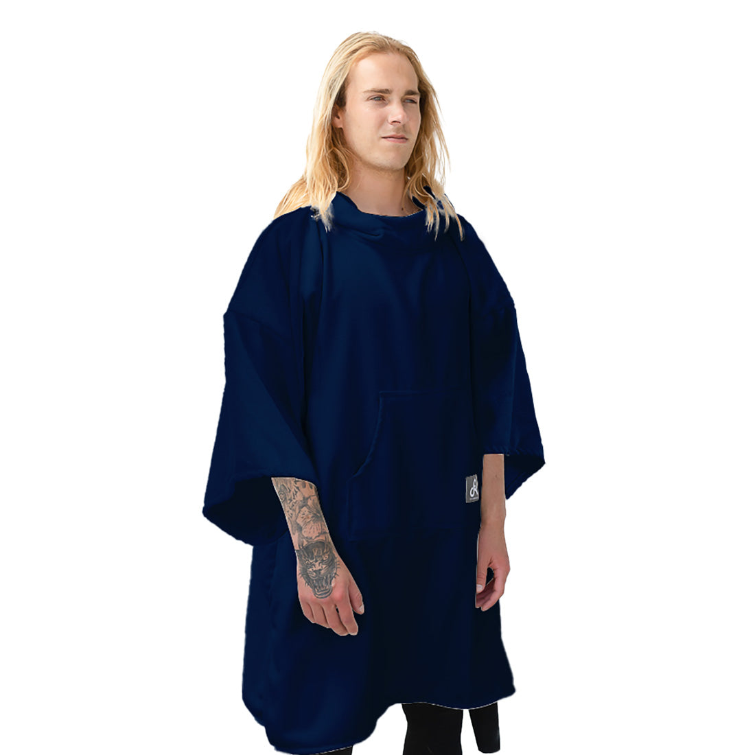 Midnight Blue Surf Swim Changing Poncho with sleeves - Adult