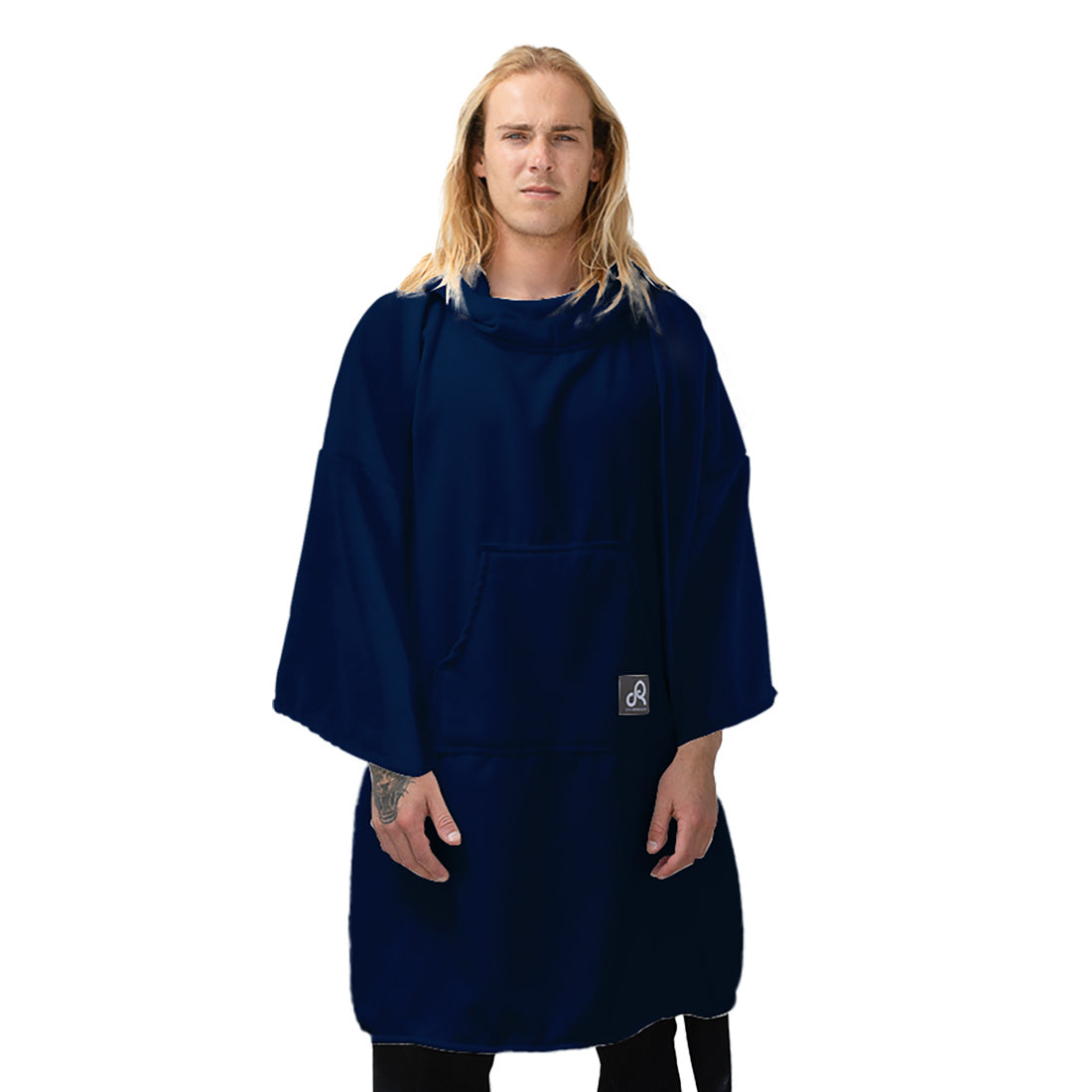 Midnight Blue Surf Swim Changing Poncho with sleeves - Adult