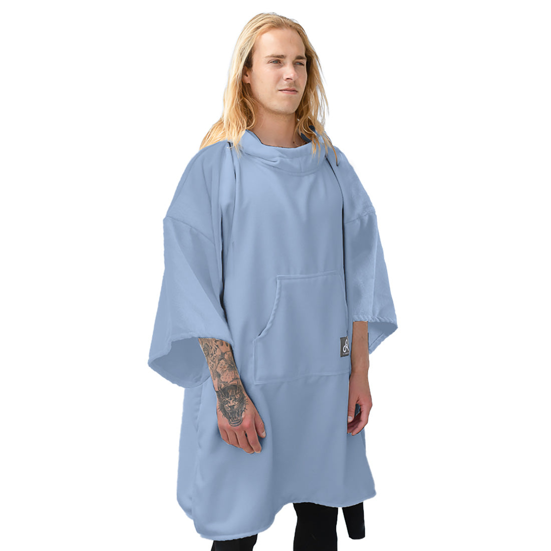 Vintage Blue Surf Swim Changing Poncho with sleeves - Adult