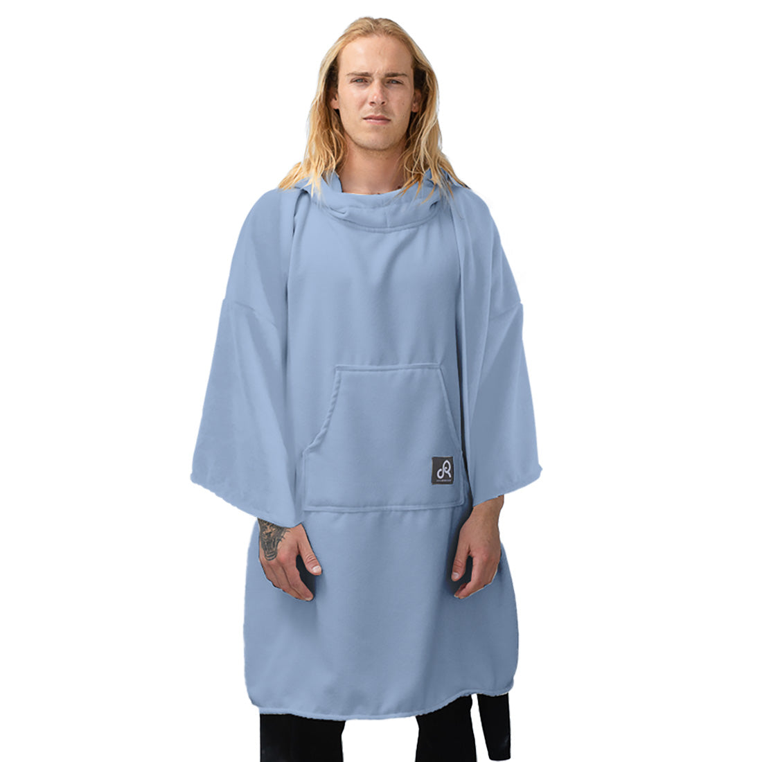 Vintage Blue Surf Swim Changing Poncho with sleeves - Adult