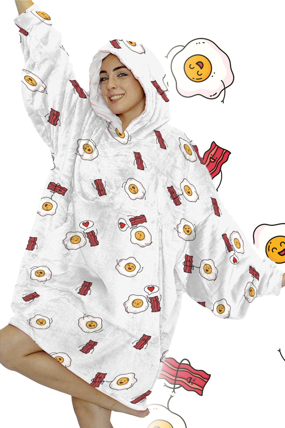 Egg and Bacon Hoogy - Oversized Blanket Hoodie