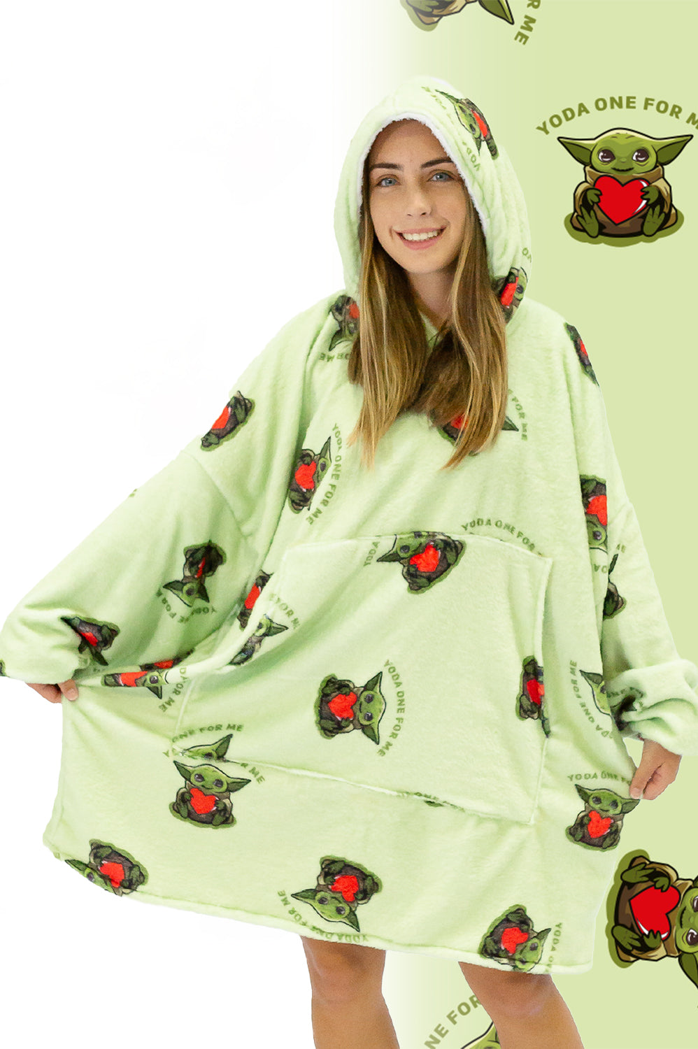 Green Yoda Hoogy - Oversized Blanket Hoodie