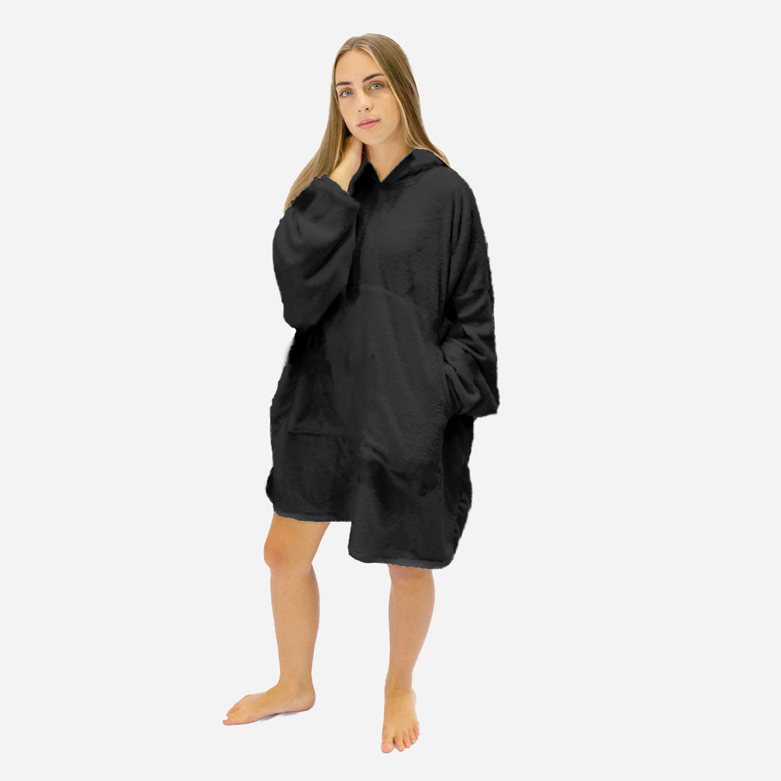 Black Hoogy - Oversized Blanket Hoodie – Drirobe