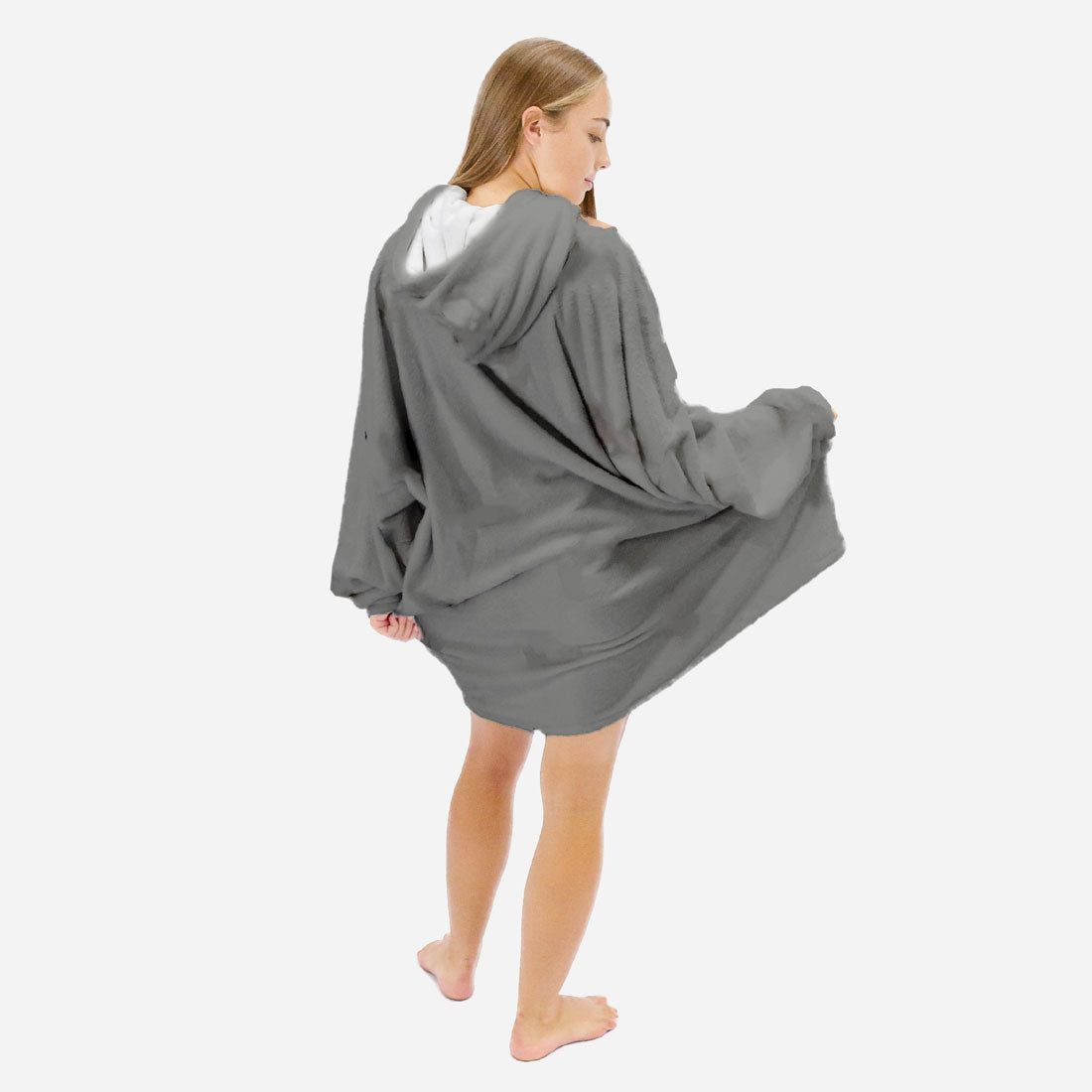 Grey Hoogy - Oversized Blanket Hoodie – Drirobe