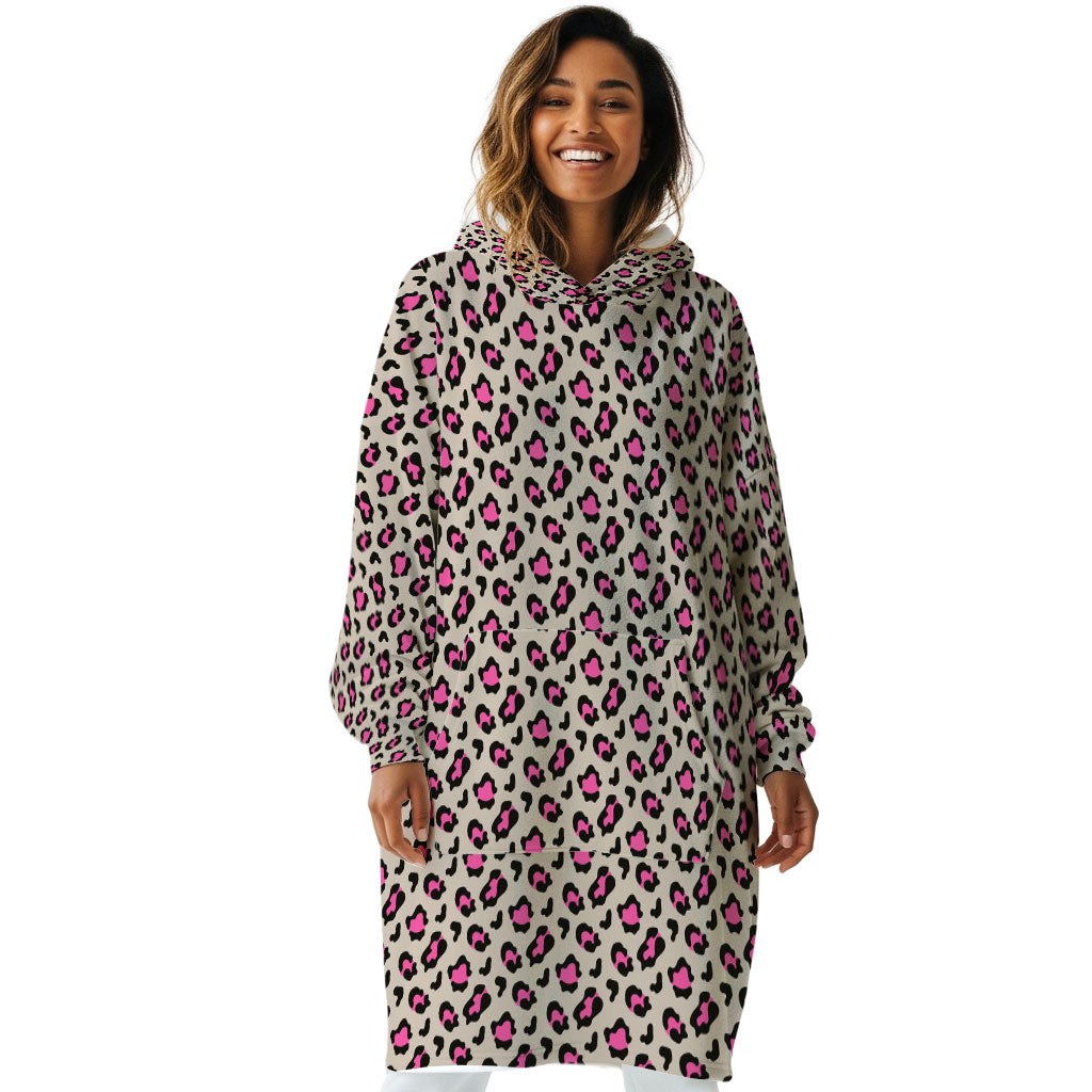 Mocha Leopard Hoogy - Oversized Blanket Hoodie