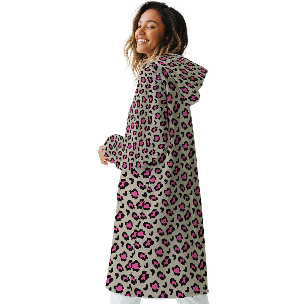 Mocha Leopard Hoogy - Oversized Blanket Hoodie