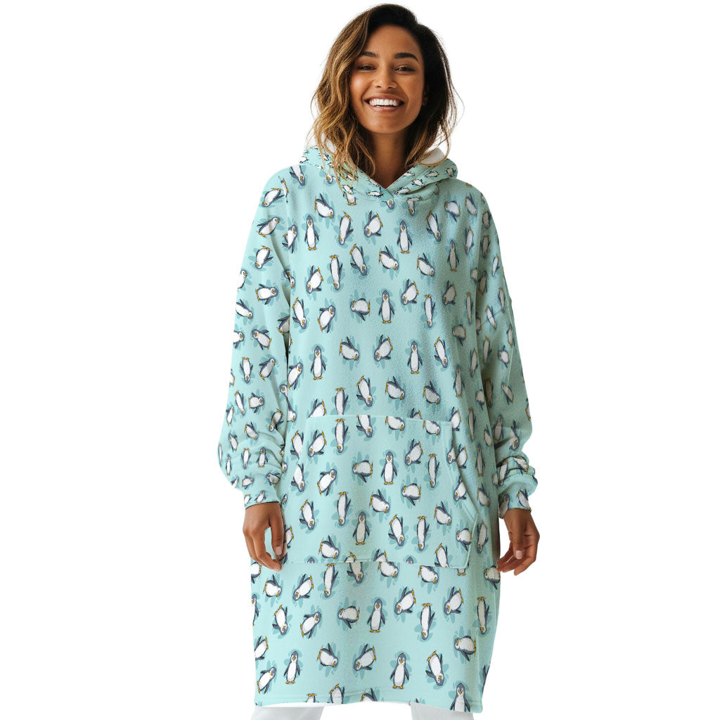 Playful Penguin Hoogy - Oversized Blanket Hoodie