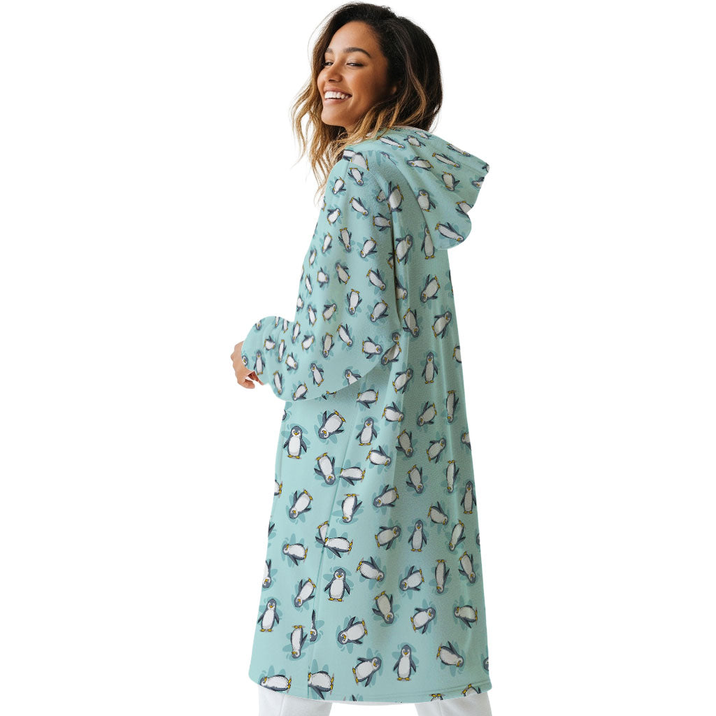 Playful Penguin Hoogy - Oversized Blanket Hoodie