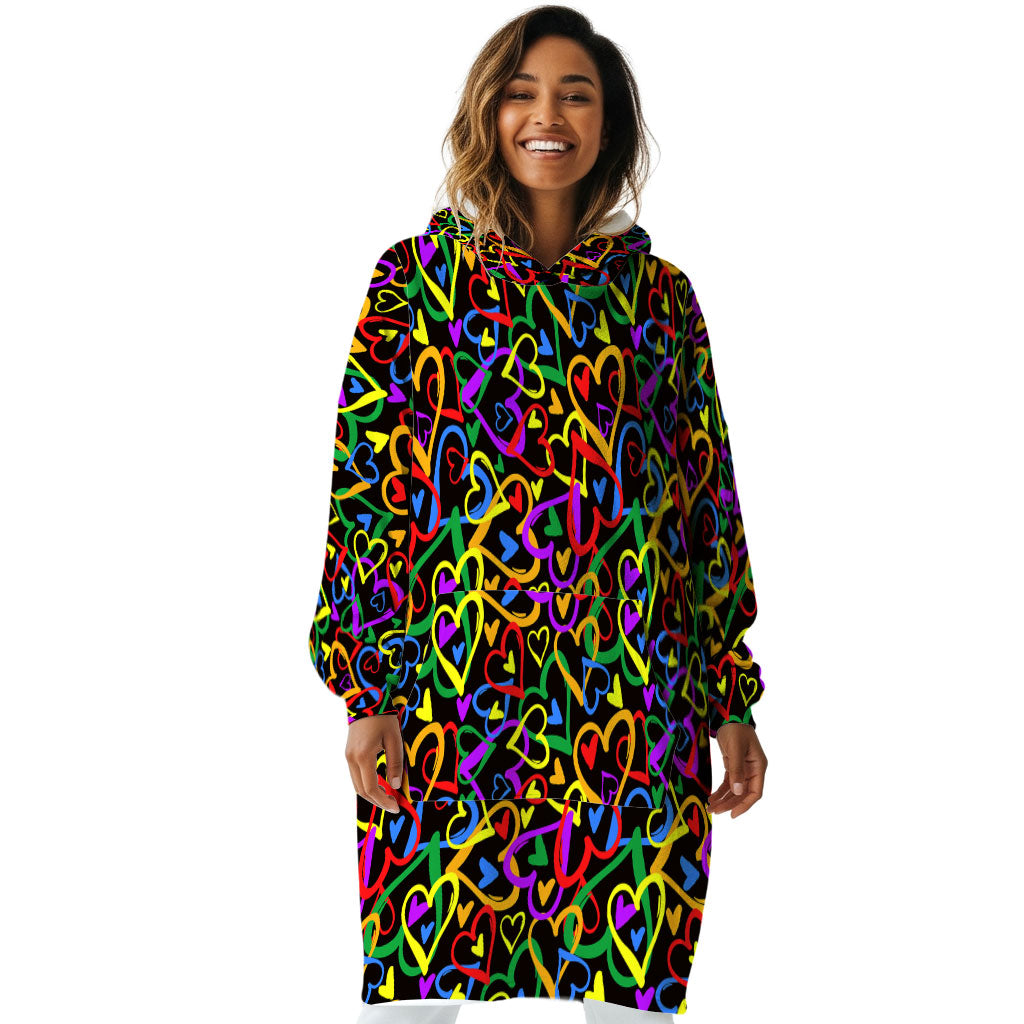 Electric Love Hoogy - Oversized Blanket Hoodie