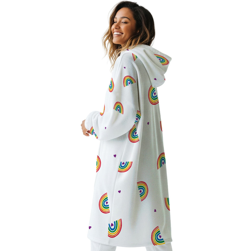 Rainbow Embrace Hoogy - Oversized Blanket Hoodie