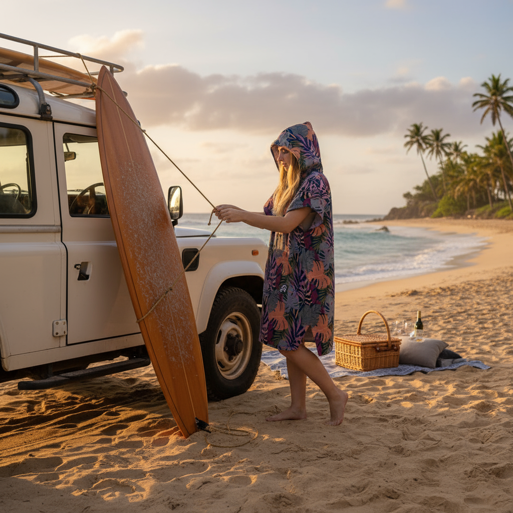 Dusky Jungle Surf Swim Changing Poncho - Adult
