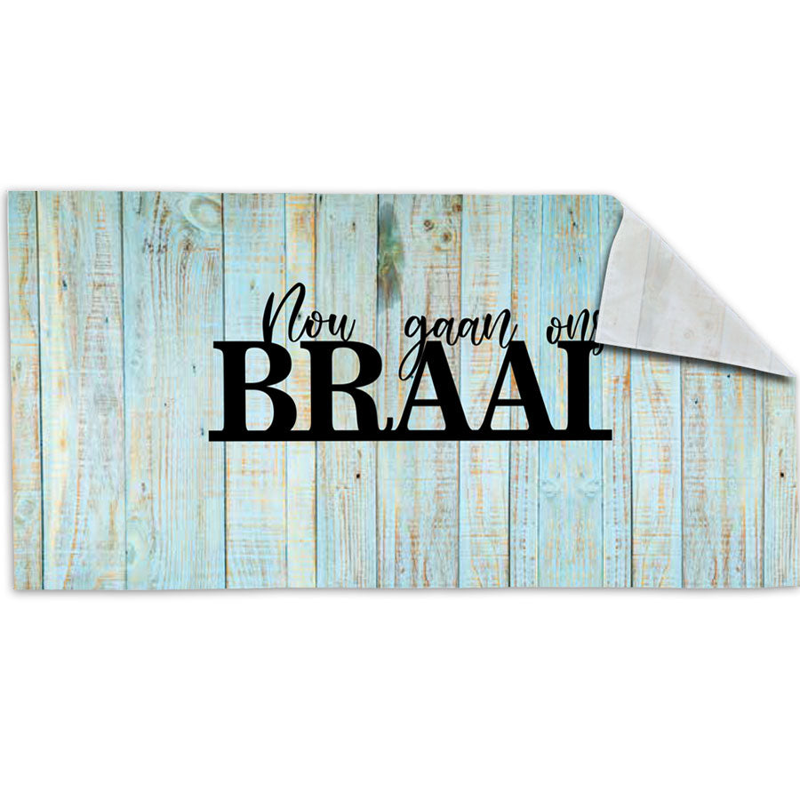 Homeware Tablecloth – Nou gaan ons braai - Blue