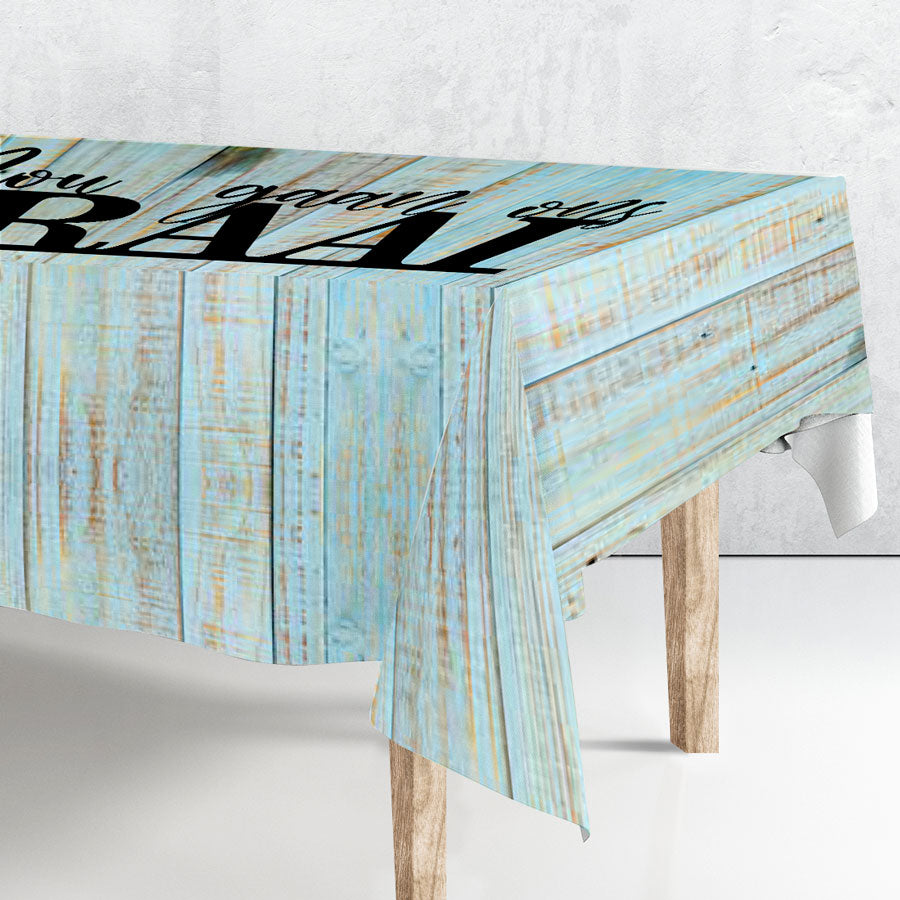 Homeware Tablecloth – Nou gaan ons braai - Blue