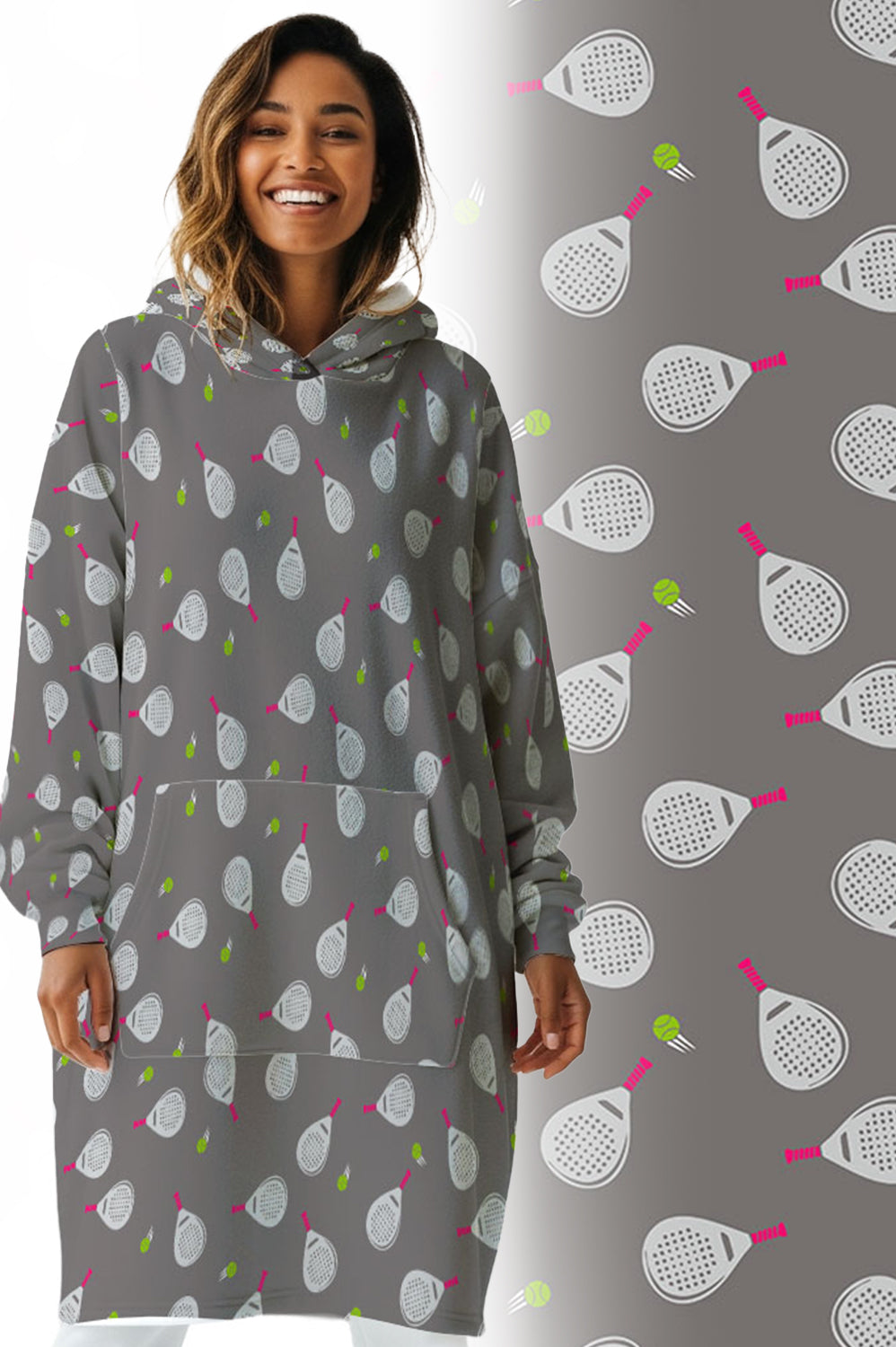 Pink Padel Hoogy - Oversized Blanket Hoodie