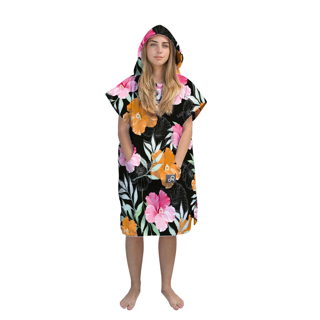 Elegant Blooms Surf Swim Changing Poncho - Adult