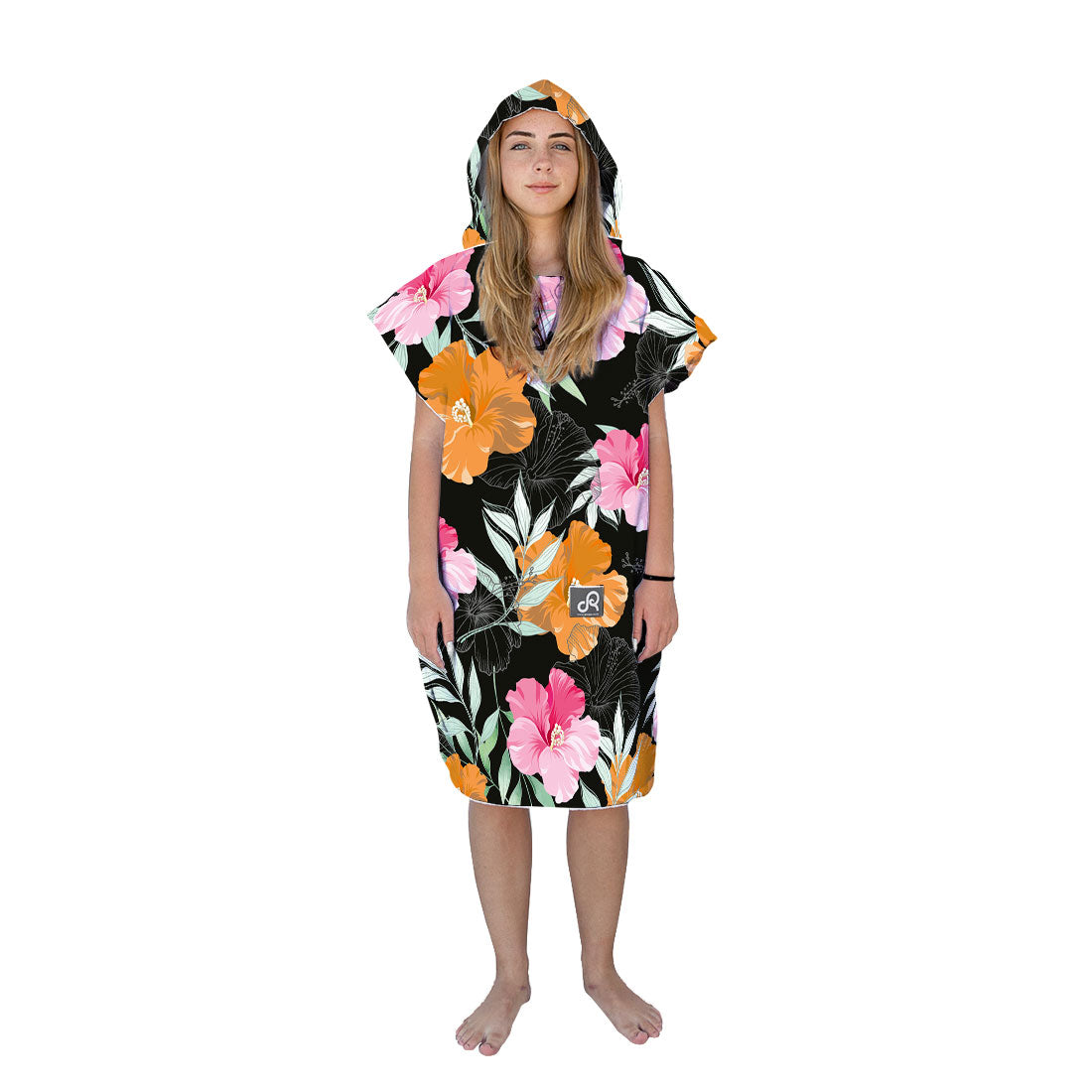 Elegant Blooms Surf Swim Changing Poncho - Adult