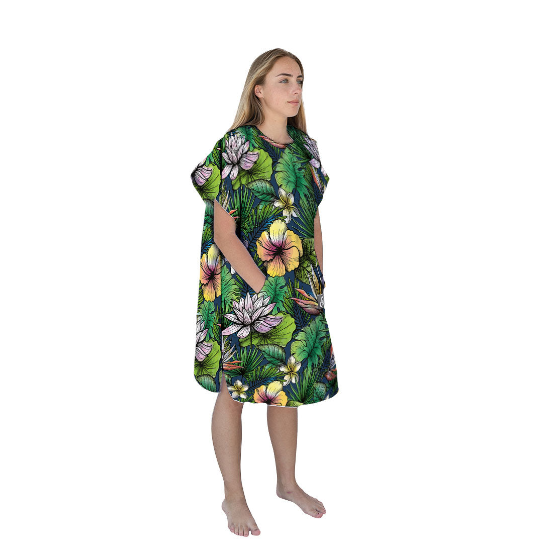 Tropical Paradise Surf Swim Changing Poncho - Adult