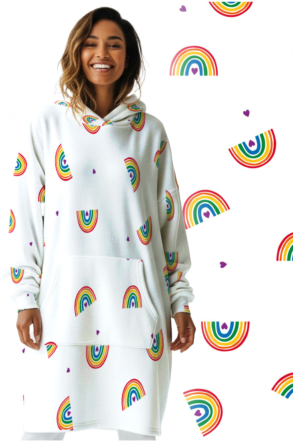 Rainbow Embrace Hoogy - Oversized Blanket Hoodie