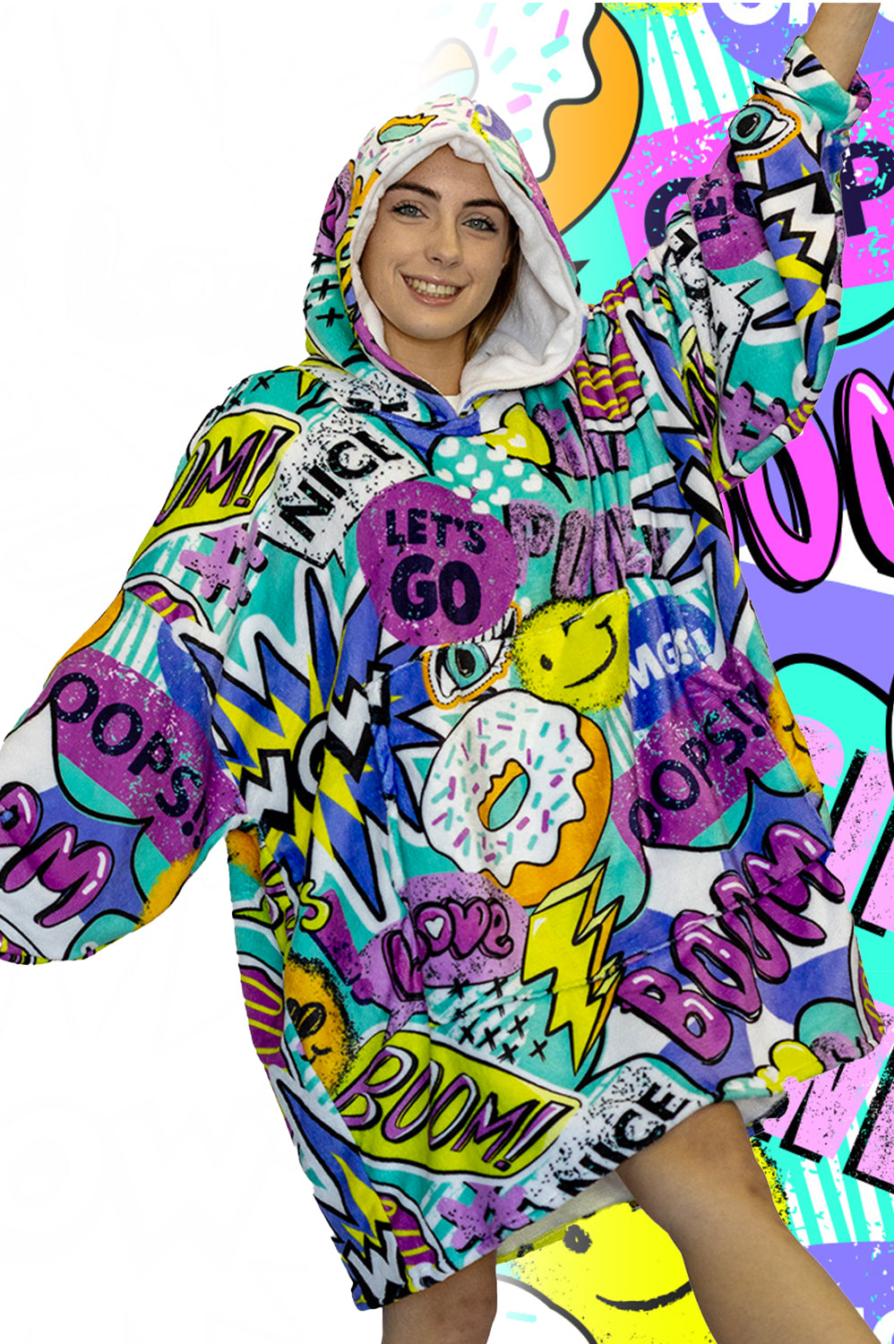 Pop Art Hoogy - Oversized Blanket Hoodie