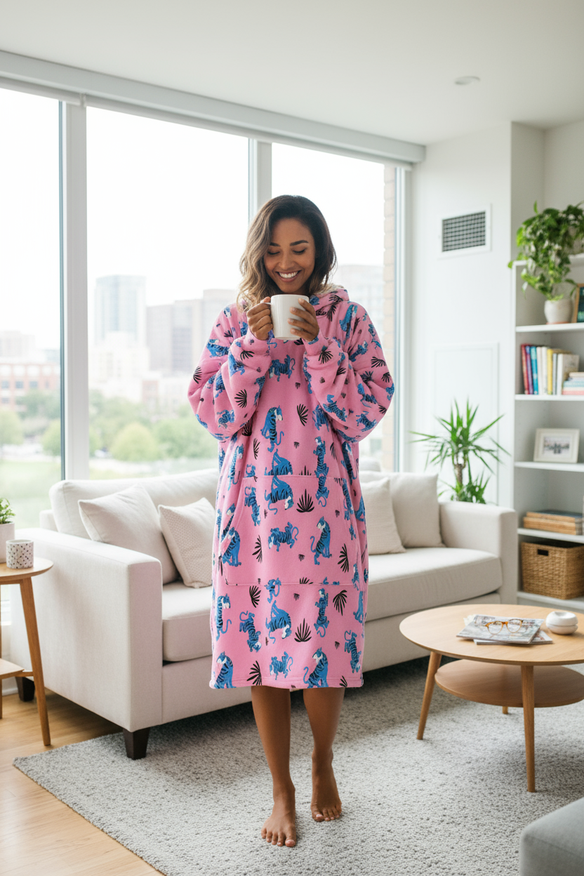 Tropical Tiger Hoogy - Oversized Blanket Hoodie