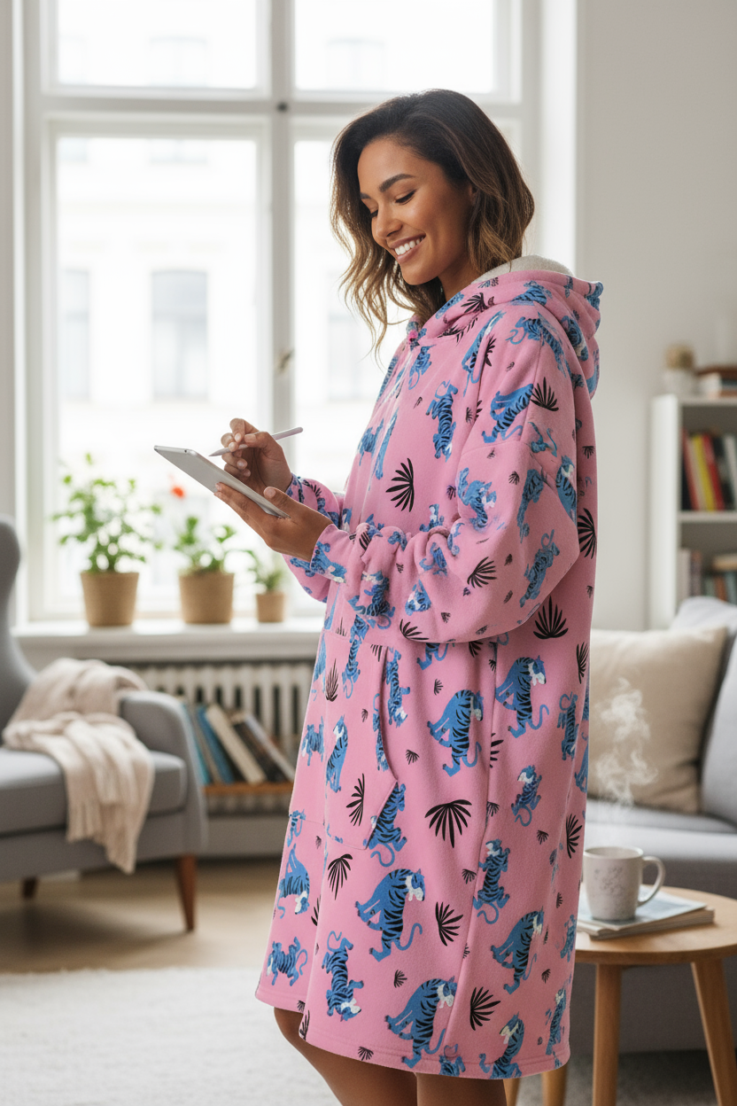 Tropical Tiger Hoogy - Oversized Blanket Hoodie