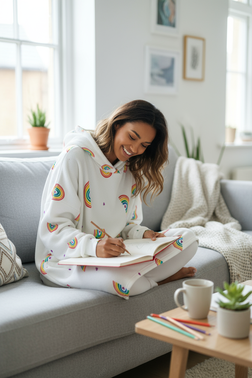 Rainbow Embrace Hoogy - Oversized Blanket Hoodie