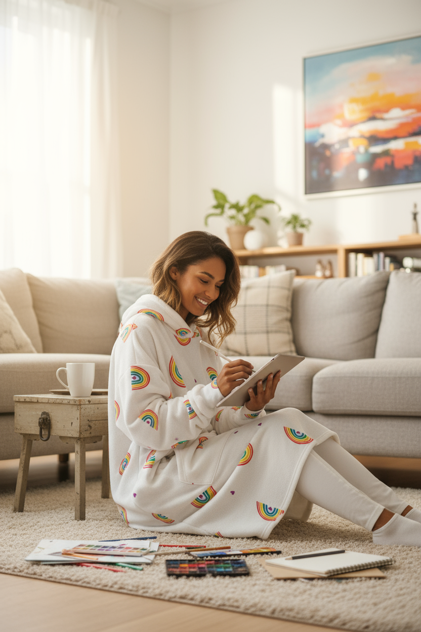 Rainbow Embrace Hoogy - Oversized Blanket Hoodie