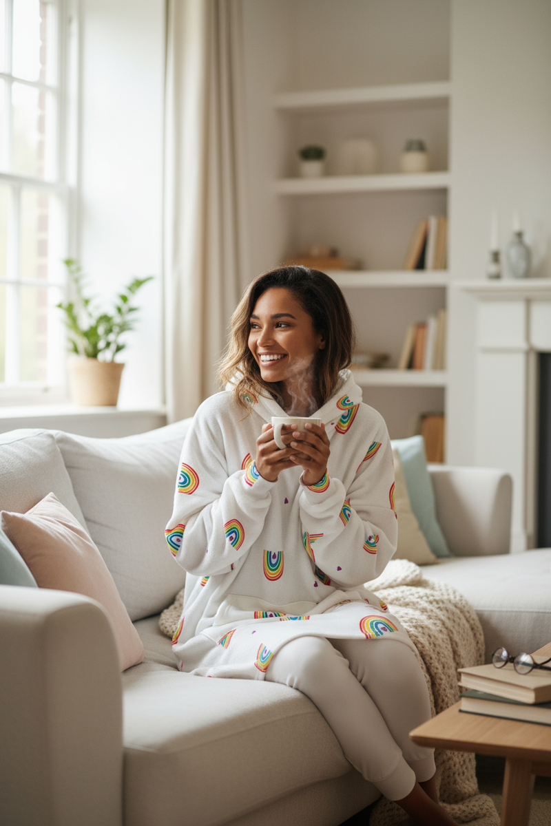 Rainbow Embrace Hoogy - Oversized Blanket Hoodie – Drirobe