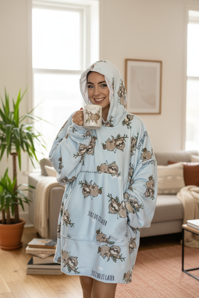 Sloth Hoogy - Oversized Blanket Hoodie
