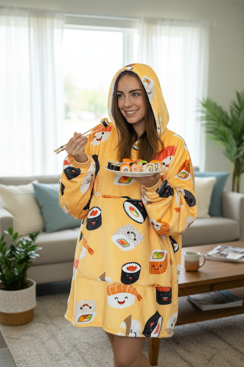 Sushi Hoogy - Oversized Blanket Hoodie