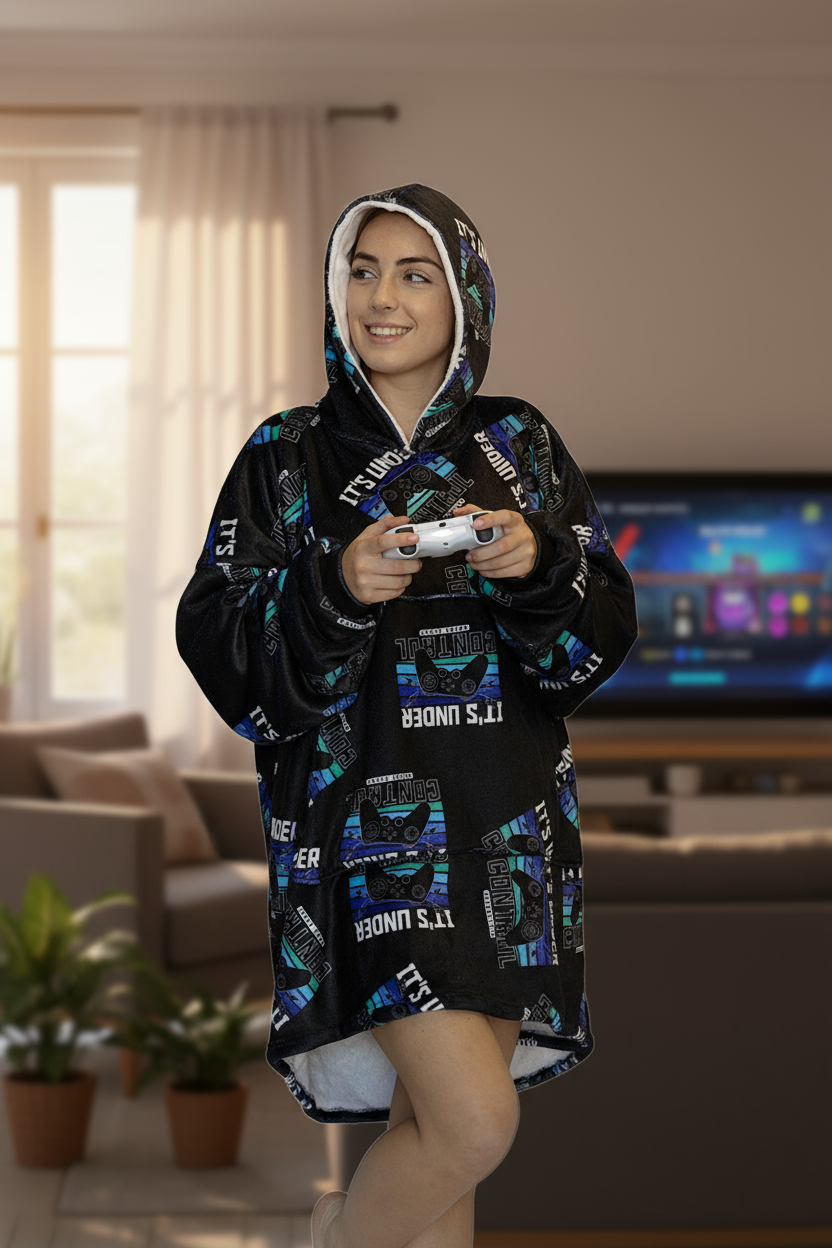 Under Control Gamer Hoogy - Oversized Blanket Hoodie