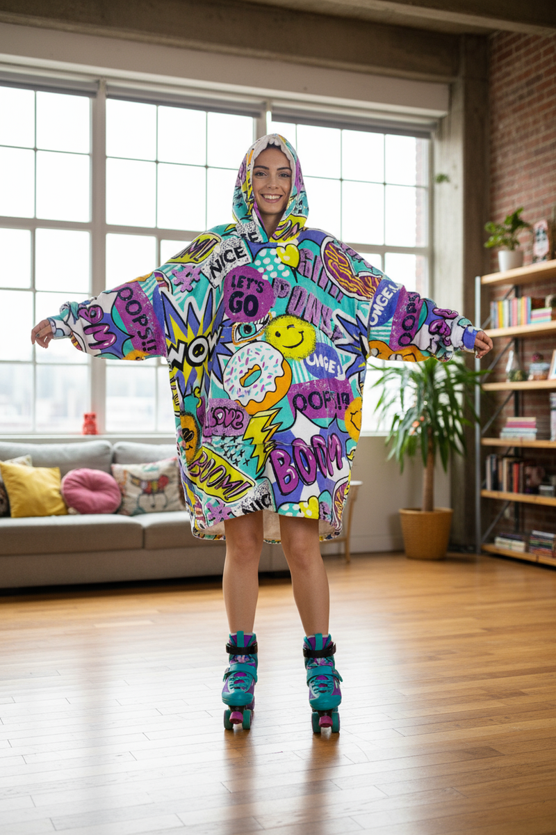 Pop Art Hoogy - Oversized Blanket Hoodie – Drirobe