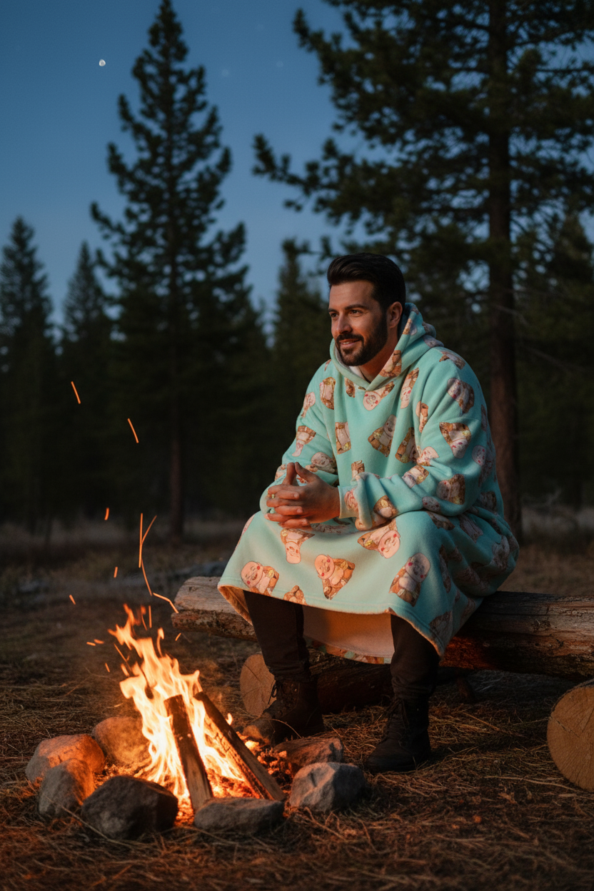 Happy Buddha Hoogy - Oversized Blanket Hoodie