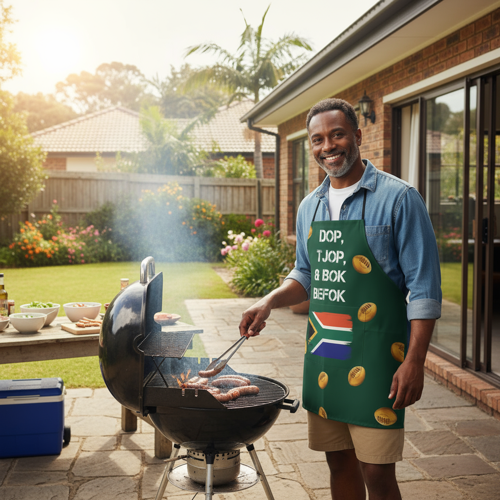 Printed Apron - Dop, Tjop N Bok