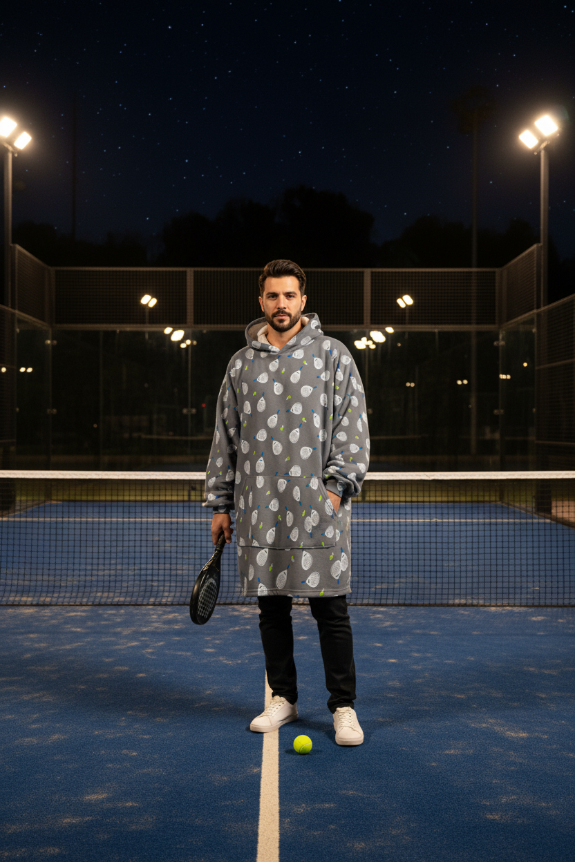 Blue Padel Hoogy - Oversized Blanket Hoodie