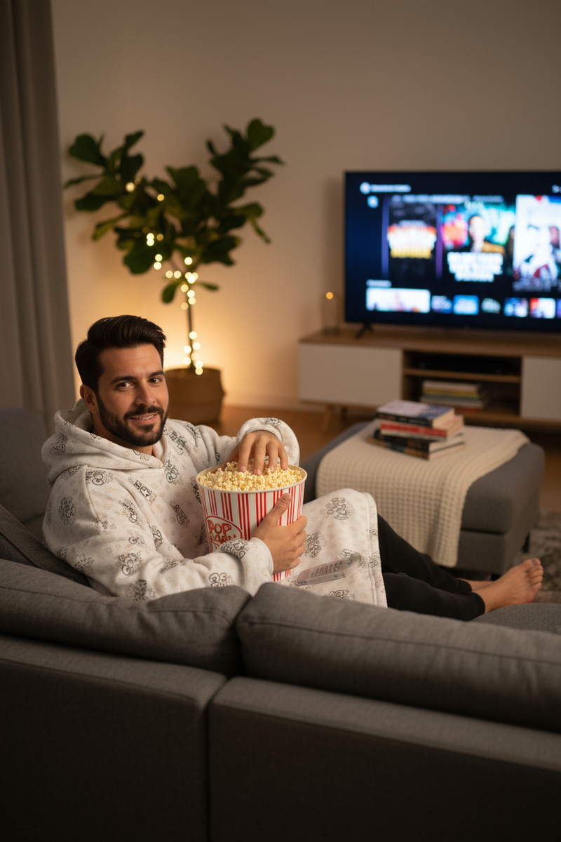 Movie Night Hoogy - Oversized Blanket Hoodie – Drirobe